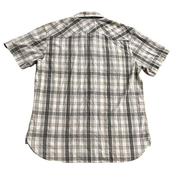 Levi Strauss & Co Two Horse Brand Western Pearl Snap Plaid Shirt Men’s L Cowboy - Picture 8 of 14